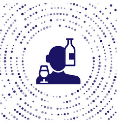 Blue Alcoholism Or Alcohol Use Disorder Icon