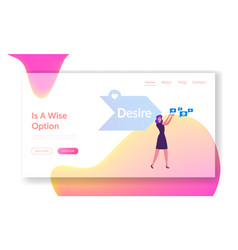 Step Aida Model Website Landing Page Woman