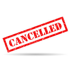 Cancelled Stamp Symbol Shadow Label Sticker Sign