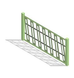 Isometric Fence Icon Urban Real Estate Boundary