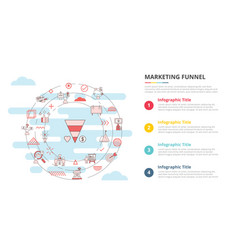 Marketing Funnel Concept For Infographic Template