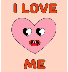 Anti Valentine Day Card Pink Heart I Love Me