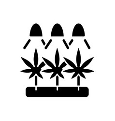 Cannabis Cultivation Black Glyph Icon