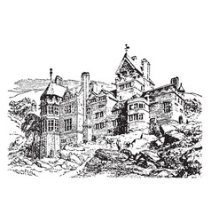 Cragside Build A Modest House Vintage Engraving