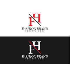 Letters Fh Hf Modern Fashion Brand Logo Design