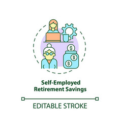 Self-employed Retirement Savings Concept Icon