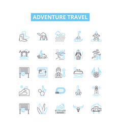 Adventure Travel Line Icons Set