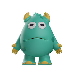 Cute Monster 3d Cartoon Design With A Weird