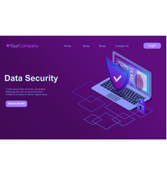 Cybersecurity Isometric Icon Data Security