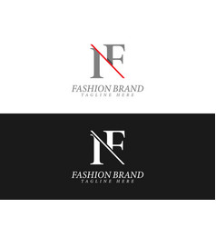 Letters Fi If Modern Fashion Brand Logo Design