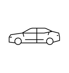 Sedan Car Line Icon