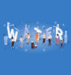 Water Isometric Background