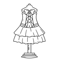 Dress Isolated Coloring Page For Kids