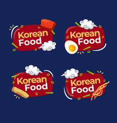 Hand Drawn Korean Restaurant Labels