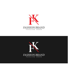 Letters Fk Kf Modern Fashion Brand Logo Design