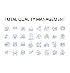 Total Quality Management Line Icons Collection