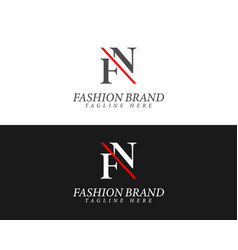 Letters Fn Nf Modern Fashion Brand Logo Design