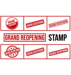 Grand Reopening Rubber Stamp Set