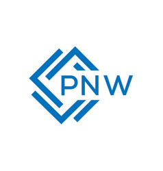 Pnw Letter Logo Design On White Background