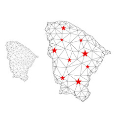 Polygonal Network Mesh Ceara State Map