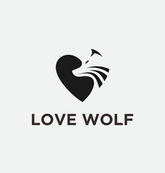 Wolf Heart Logo Or Fox Icon