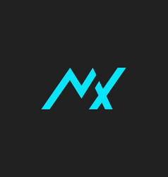 Alphabet Letter M X Logo Icon Mx Or Xm Minimal