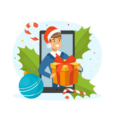 Christmas And Happy New Year Online Shopping Male