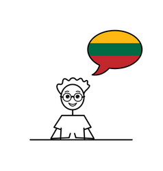 Lithuanian Speaking Cartoon Boy