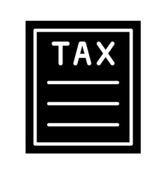 Tax Glyph Icon For Personal And Commercial Use