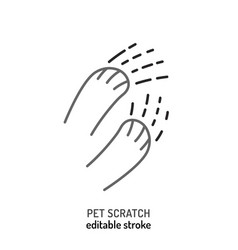 Cat Dog Scratch Common Pet Behavior Symbol