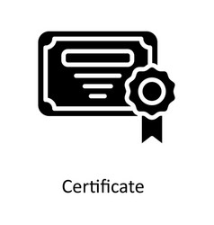 Certificate Solid Icons Simple Stock Ill