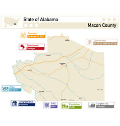 Detailed Infographic And Map Of Macon County In