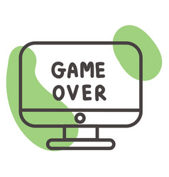 Game Over On A White Background