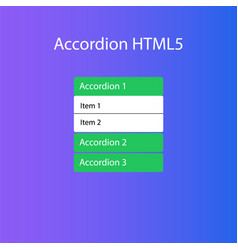 Html Accordion Menu For The Website Web Interface