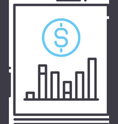 Economic Planning Line Icon Outline Symbol