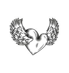 Heart With Wings Tattoo