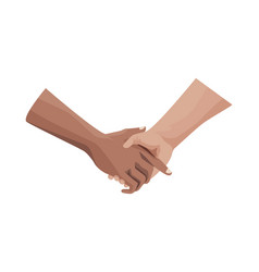 Interracial Handshake Human Isolated Icon