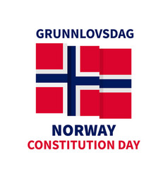 Norway Constitution Day Typography Poster