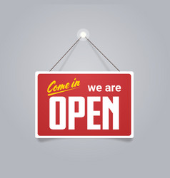 Come In We Are Open Door Advertising Sign Store