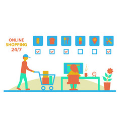 Concept Online Shopping From Home