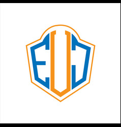 Evjj Abstract Monogram Shield Logo Design