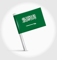 Saudi Arabia Map Pin Flag 3d Realistic