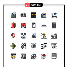 Set 25 Commercial Filled Line Flat Colors Pack