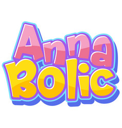 Anna Bolic Logo Text Design