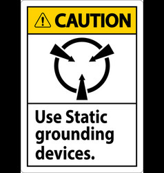 Caution Sign Use Static Grounding Devices