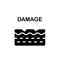 Damage Skin Dermatology Problem Silhouette Icon