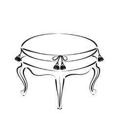 Elegant Sketched Stool Banquette