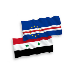 Flags Of Republic Of Cabo Verde And Syria