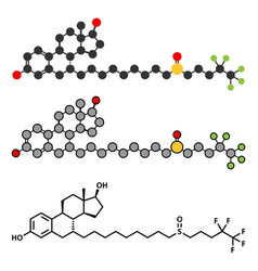 Fulvestrant Breast Cancer Drug Molecule