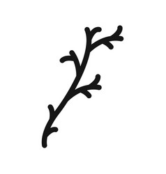 Wood Branch Icon Black Line Art Logo